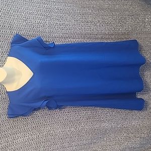 Blue ruffle sleeve dress